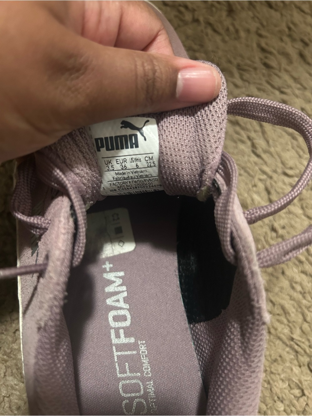 Puma Women's Suede Sneakers in Mauve - Picture 4 of 4